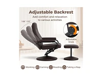 Swivel Lounge Chair Recliner with Ottoman