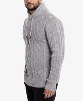 X-Ray Men's Shawl Neck Knit Sweater
