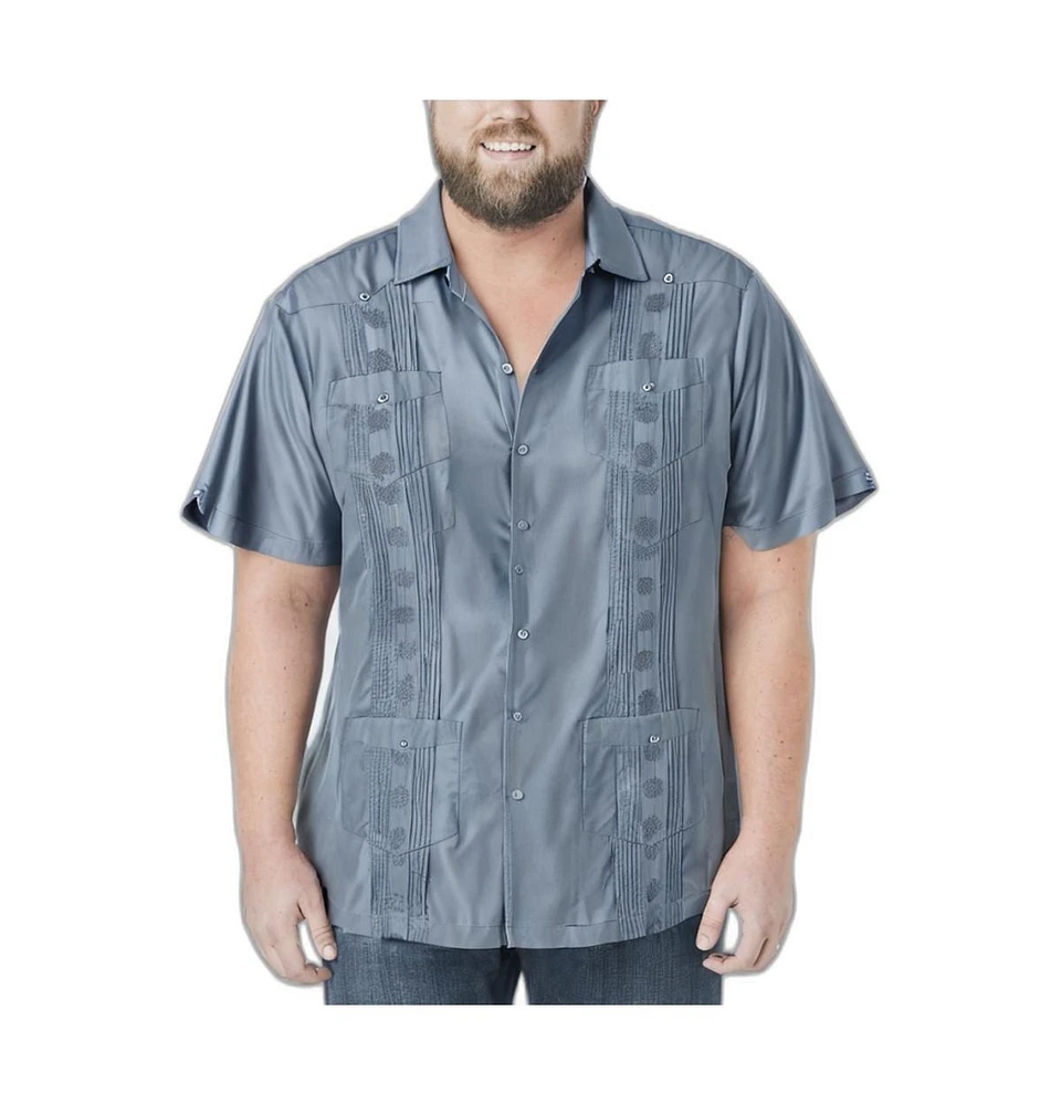 KingSize Men's Big & Tall Short-Sleeve Guayabera Shirt