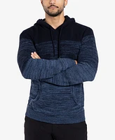 X-Ray Men's Color Blocked Hooded Sweater