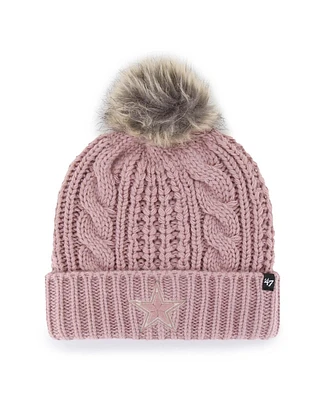 '47 Brand Women's Dusty Rose Dallas Cowboys Meeko Cuffed Knit Hat with Pom