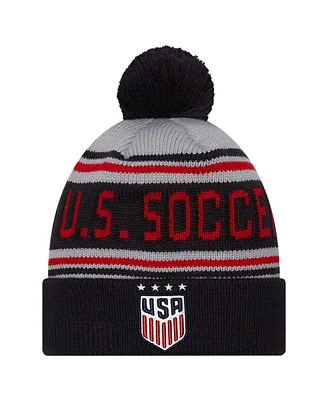 New Era Men's Navy Uswnt Cuffed Knit Hat with Pom