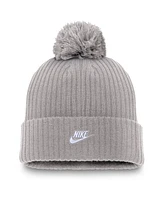 Nike Men's Gray New York Yankees Cooperstown Collection Patch Cuffed Knit Hat with Pom