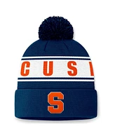 Top of the World Men's Navy Syracuse Orange Slash Cuffed Knit Hat with Pom