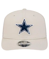 New Era Men's Stone Dallas Cowboys Canvas Trucker 9SEVENTY Stretch-Snap Hat