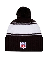 New Era Men's New York Jets 2024 Sideline Cuffed Knit Hat with Pom