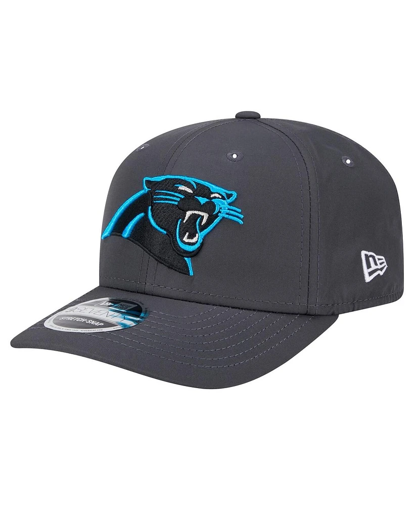 New Era Men's Graphite Carolina Panthers Main 9SEVENTY Stretch-Snap Hat