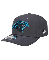 New Era Men's Graphite Carolina Panthers Main 9SEVENTY Stretch-Snap Hat