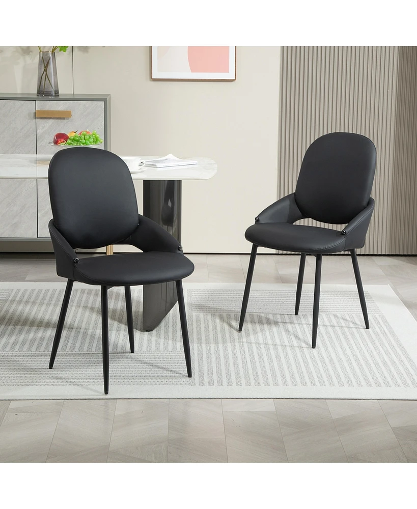 Dyhome Upholstered Dining Chairs, Set of 2
