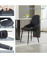 Dyhome Faux Leather Upholstered Dining Chairs