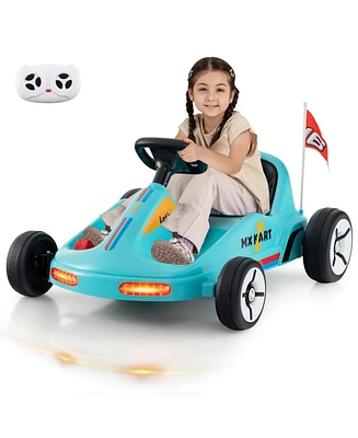 12V Kids Electric Go Kart 7AH Battery Powered Ride on Race Toy with Remote Control