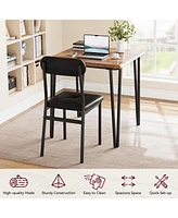gaomon Dining Table Set of 2, Small Kitchen Table with Chairs for 2 with Upholstered Chairs, 3 Piece Dining Table Set