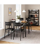 gaomon Dining Table for 4, Small Table and Chairs Set of 4, Square Dinette Set for 4, Dinner Table Set