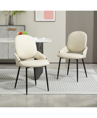 Dyhome Upholstered Dining Chairs, Set of 2