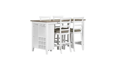 Slickblue 5-Piece Multi-Functional Counter Height Dining Set for Versatile and Stylish Dining Spaces