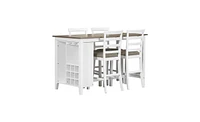 Slickblue 5-Piece Multi-Functional Counter Height Dining Set for Versatile and Stylish Dining Spaces