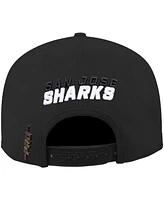 Pro Standard Men's Black San Jose Sharks Core Classic Logo Snapback Hat