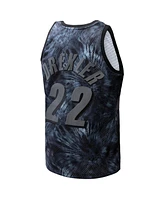 Mitchell & Ness Men's Clyde Drexler Black Portland Trail Blazers Hardwood Classics 1991/92 Tie-Dye Swingman Jersey