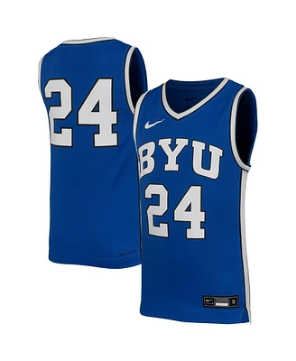 Nike Big Boys and Girls 24 Royal Byu Cougars Replica Basketball Jersey