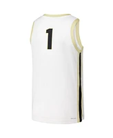 Nike Men's 1 White Purdue Boilermakers Replica Basketball Jersey