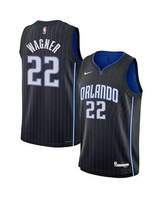 Nike Big Boys and Girls Franz Wagner Black Orlando Magic Swingman Jersey - Icon Edition