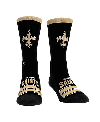 Rock 'Em Men's and Women's New Orleans Saints Gametime Stripe Crew Socks