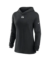 Nike Women's Black Cincinnati Bengals Sideline Performance Long Sleeve Hoodie T-Shirt