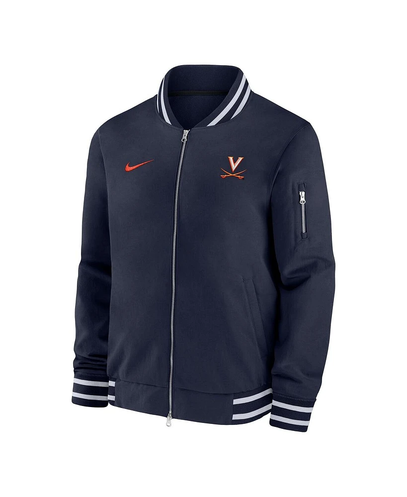 Nike Men's Navy Virginia Cavaliers Full-Zip Bomber Jacket