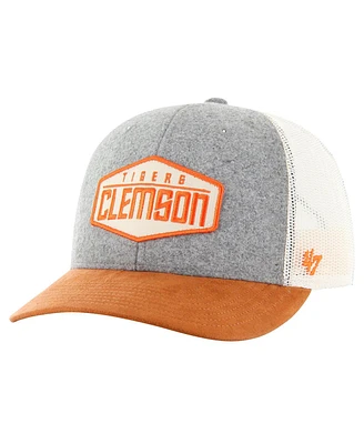 '47 Brand Men's Heather Gray Clemson Tigers Drover Trucker Adjustable Hat