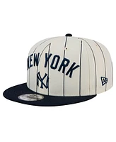 New Era Men's White New York Yankees Jersey Pinstripe 9FIFTY Snapback Hat