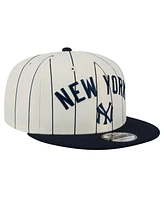 New Era Men's White New York Yankees Jersey Pinstripe 9FIFTY Snapback Hat