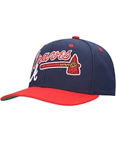 Mitchell & Ness Men's Navy Atlanta Braves All In 2.0 Adjustable Hat