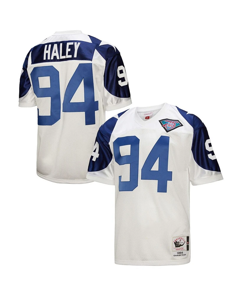 Mitchell & Ness Men's Charles Haley White Dallas Cowboys 1994 Authentic Throwback Retired Player Jersey