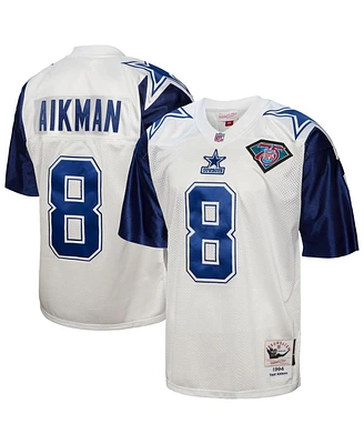 Mitchell & Ness Men's Troy Aikman White Dallas Cowboys 1994 Authentic Throwback Retired Player Jersey