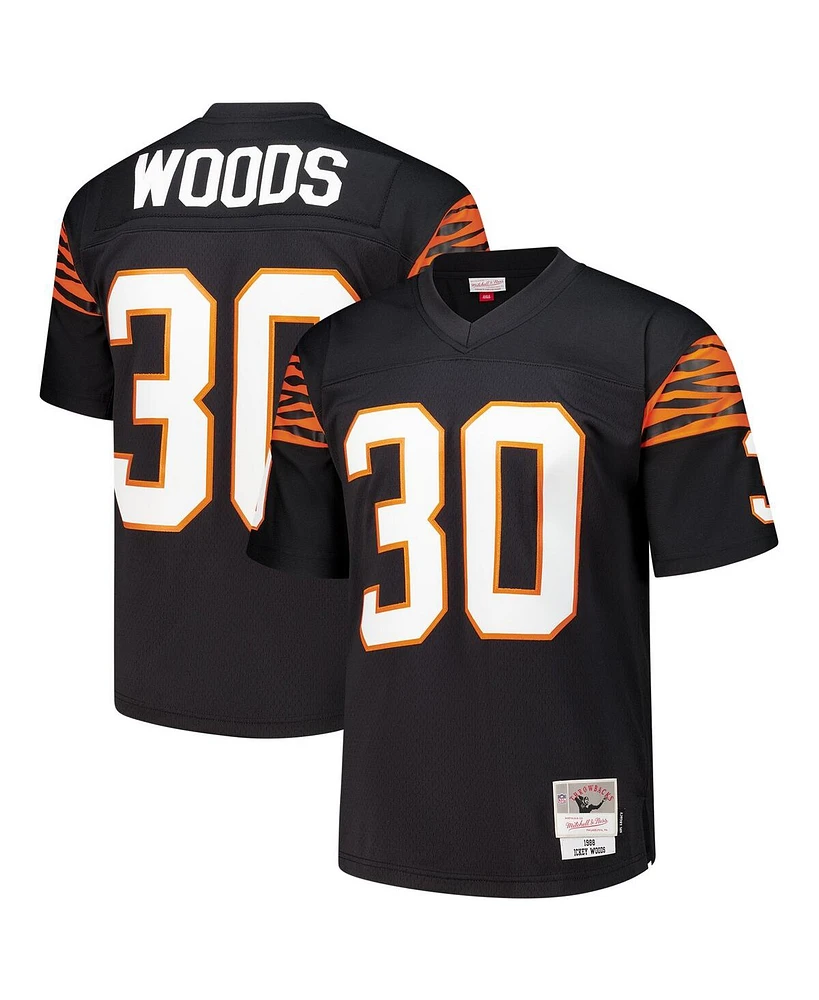 Mitchell & Ness Men's Ickey Woods Black Cincinnati Bengals 1988 Legacy Replica Jersey