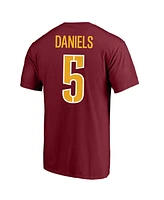 Fanatics Men's Jayden Daniels Burgundy Washington Commanders Big Tall Player Name Number T-Shirt