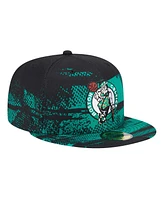 New Era Men's Black/Kelly Green Boston Celtics Tip-Off 59FIFTY Fitted Hat