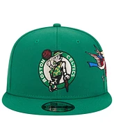 New Era Men's Kelly Green Boston Celtics Injection City Art 9FIFTY Snapback Hat