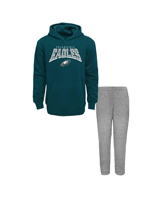 Outerstuff Toddler Philadelphia Eagles Dynamic Duo Fleece Pullover Hoodie Sweatpants Set