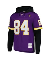 Mitchell & Ness Men's Randy Moss Purple Minnesota Vikings Player Name Number Hoodie Legacy Jersey