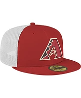 New Era Men's Red Arizona Diamondbacks Team Color 59FIFTY Trucker Fitted Hat