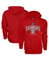 Blue 84 Men's Red Georgia Bulldogs 2024 Sec Football Conference Champions Locker Room Pullover Hoodie