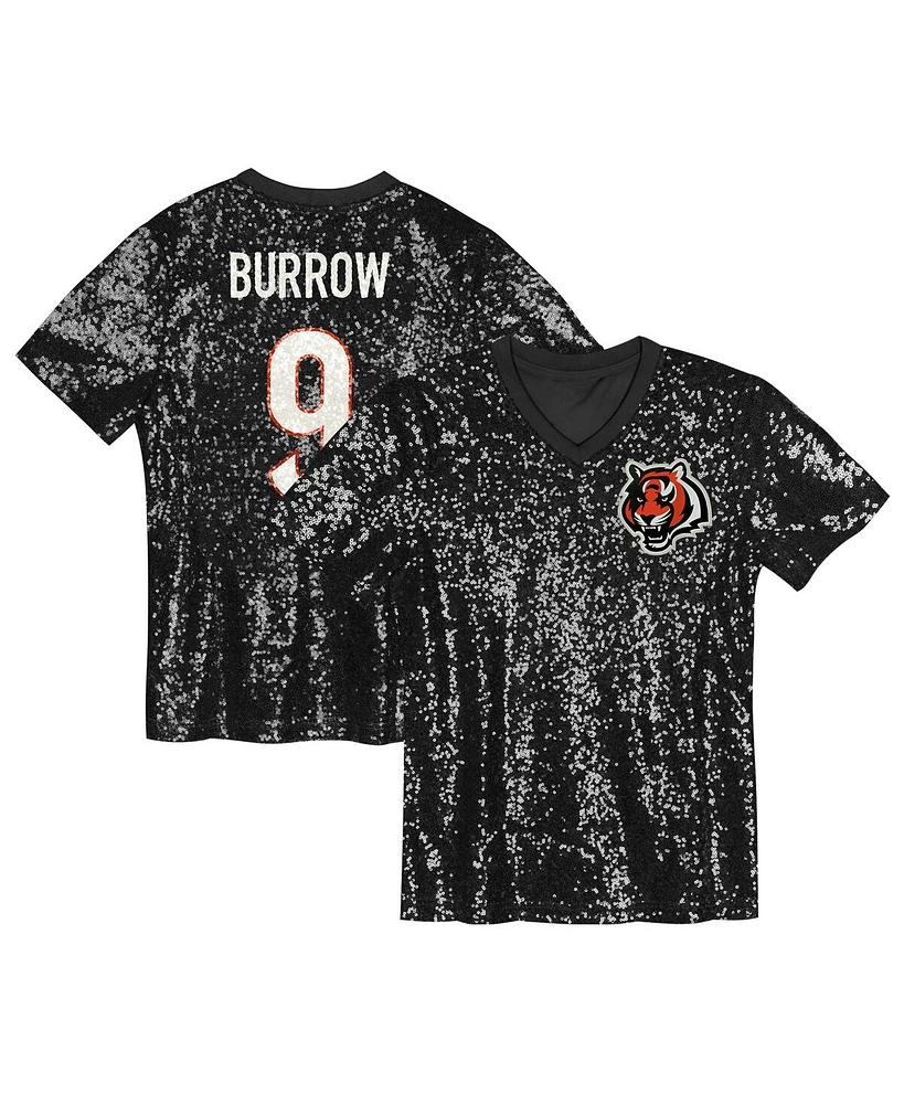 Outerstuff Women's Joe Burrow Black Cincinnati Bengals Player Name Number V-Neck Fashion Jersey