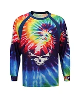 Section 119 Men's and Women's the Grateful Dead Logo Tie-Dye Upf 50 Raglan Long Sleeve Swim Shirt