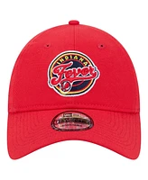 New Era Men's Caitlin Clark Red Indiana Fever Name Number Sidepatch 9TWENTY Adjustable Hat