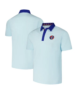 Section 119 Men's Light Blue The Grateful Dead Stealie Pique Polo