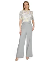 Calvin Klein Women's High-Rise Wide-Leg Trousers