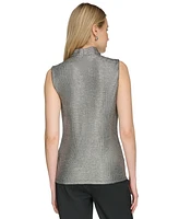 Calvin Klein Women's Sleeveless Metallic V-Neck Top