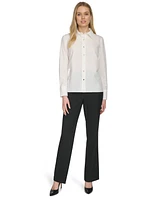 Calvin Klein Women's Long-Sleeve Button-Front Blouse