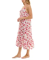 Roudelain Women's Printed Tiered Hem Nightgown